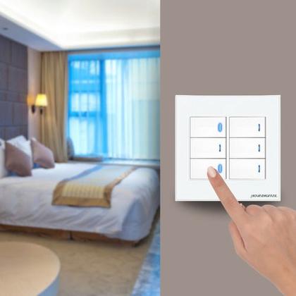 Imagem de Interruptor com 6 Teclas Físicas Zigbee Branco 4x4