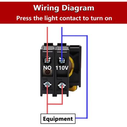 Imagem de Interruptor com botão de pressão mxuteuk 1NO 1NC 10A 600V à prova d'água IP65