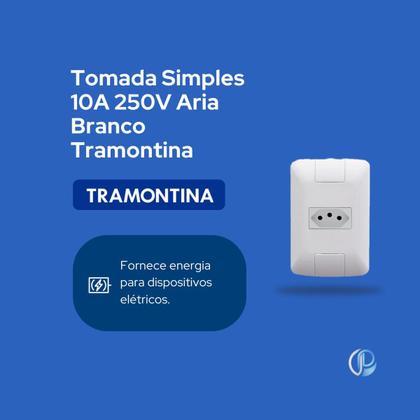 Imagem de Interruptor com Tomada 10A 250V Aria Branco Tramontina