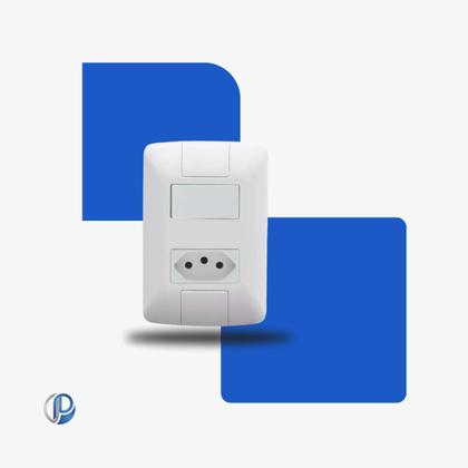 Imagem de Interruptor com Tomada 10A 250V Aria Branco Tramontina