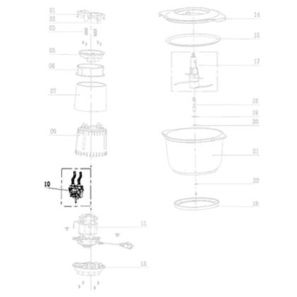Imagem de Interruptor Compatível com Mini Processador Black&Decker MP300G
