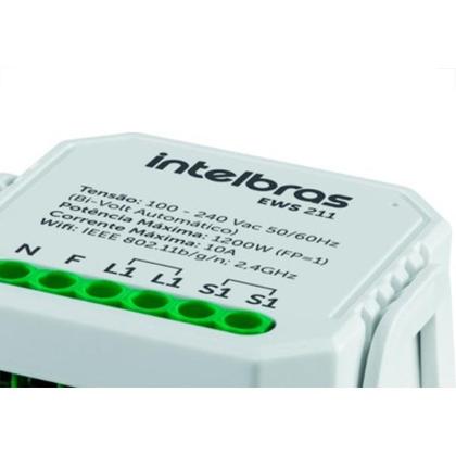 Imagem de Interruptor Controlador De Cargas Inteligente Intelbras Wifi 1/1 Ews 211