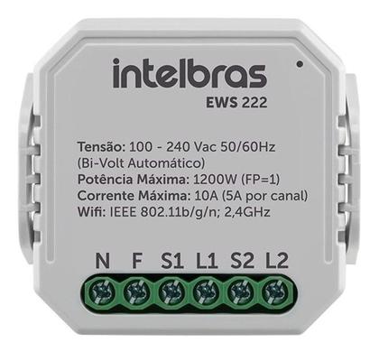 Imagem de Interruptor Controlador De Cargas Wifi 2/2 Ews 222 Intelbras Linha Izy