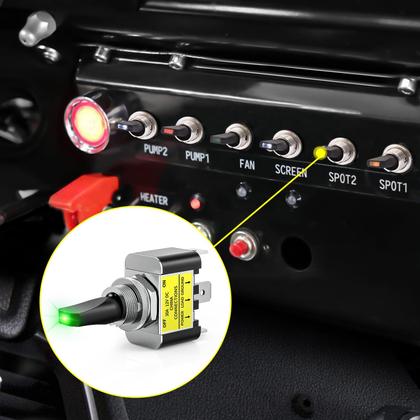 Imagem de Interruptor de alternância Nilight 5PCS ON Off 12V 30A com luz LED verde