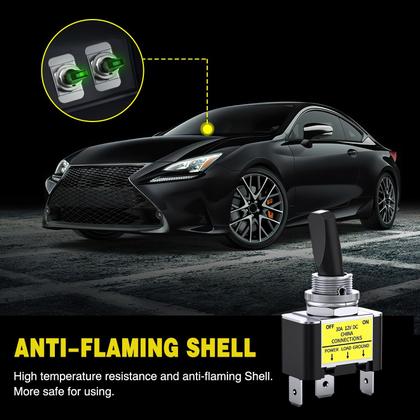 Imagem de Interruptor de alternância Nilight 5PCS ON Off 12V 30A com luz LED verde