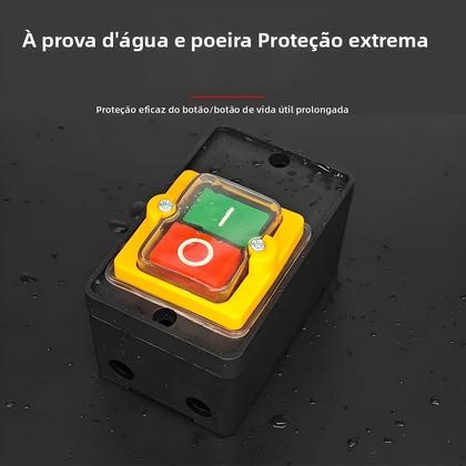 Imagem de Interruptor De Botão À Prova d'Água 10A 250V 380V Para Máquina De Corte, Furadeira De Bancada, Motor