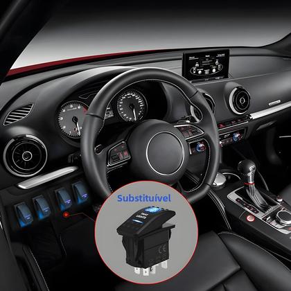 Imagem de Interruptor De Botão Tipo Rocker À Prova d'Água 12V 24V Com 5 Pinos, Interruptor De Luz LED Para