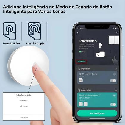 Imagem de Interruptor De Cena Inteligente Tuya ZigBee Com Bateria, Automação Smart Life, Ligação Inteligente