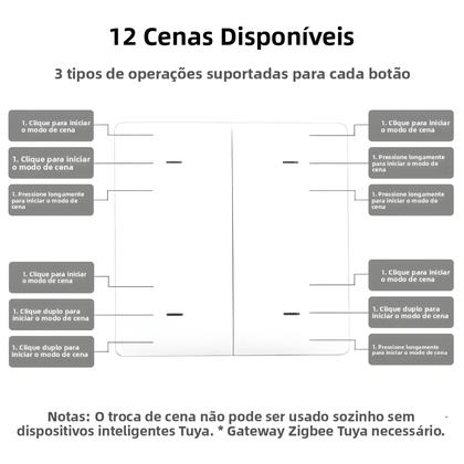 Imagem de Interruptor De Cena Sem Fio Tuya Smart ZigBee Com Bateria, Botão De Pressão Para Automação De