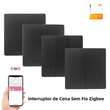 Imagem de Interruptor De Cena Sem Fio Tuya Smart ZigBee Com Bateria, Botão De Pressão Para Automação De