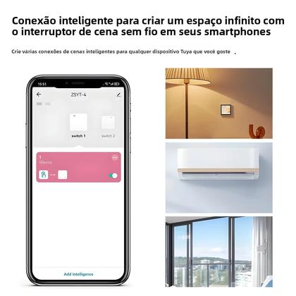 Imagem de Interruptor De Cena Sem Fio Tuya Smart ZigBee Com Bateria, Botão De Pressão Para Automação De