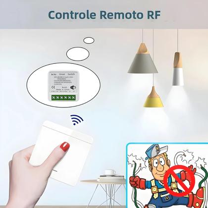Imagem de Interruptor De Controle Por Voz Smart WiFi RF 433MHz Tuya Alexa Google Alice Painel De Parede Sem