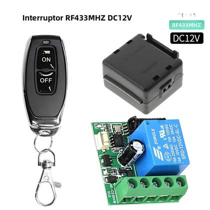 Imagem de Interruptor De Controle Remoto Sem Fio 12V 10A 433Mhz, Receptor Transmissor RF Para Fechadura De