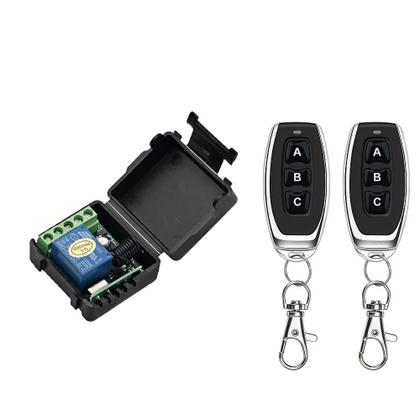 Imagem de Interruptor De Controle Remoto Sem Fio 12V 1CH Receptor 3CH Transmissor Relé De 10A Para Fechadura