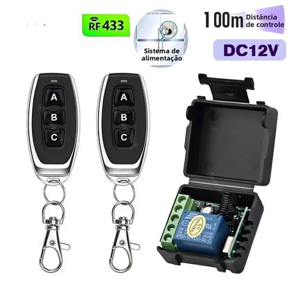 Imagem de Interruptor De Controle Remoto Sem Fio 12V 1CH Receptor 3CH Transmissor Relé De 10A Para Fechadura