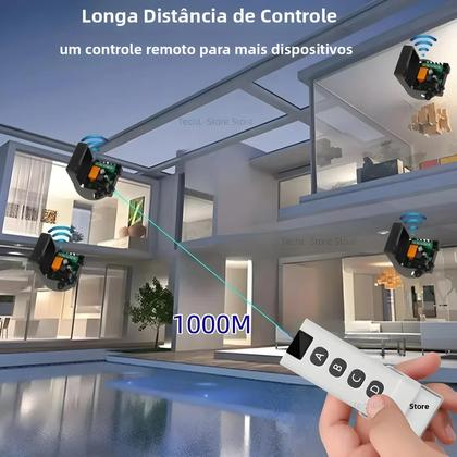 Imagem de Interruptor De Controle Remoto Sem Fio 433Mhz Módulo Receptor De Relé 1CH DC 12V 24V 36V Com Botão