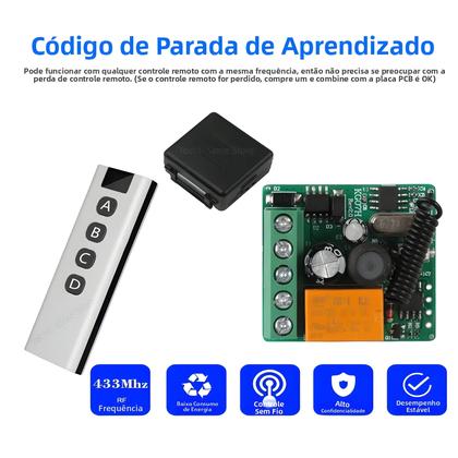 Imagem de Interruptor De Controle Remoto Sem Fio 433Mhz Módulo Receptor De Relé 1CH DC 12V 24V 36V Com Botão