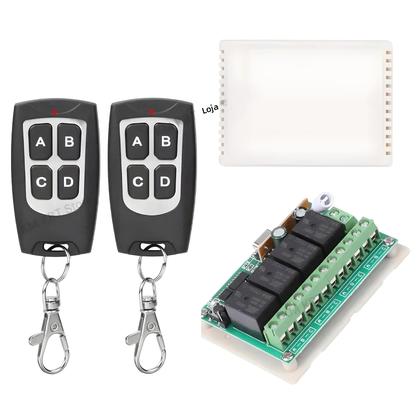 Imagem de Interruptor De Controle Remoto Sem Fio 433MHz Módulo Receptor De Relé 4CH Com Transmissor RF De 4