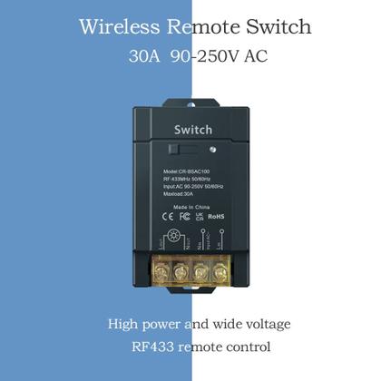 Imagem de Interruptor de controle remoto sem fio Colorock 433MHz 30A AC110V