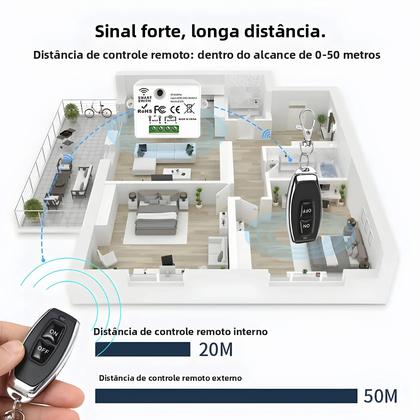 Imagem de Interruptor De Controle Remoto Sem Fio RF 433MHz Para Casa Inteligente, Mini Relé De 10A,