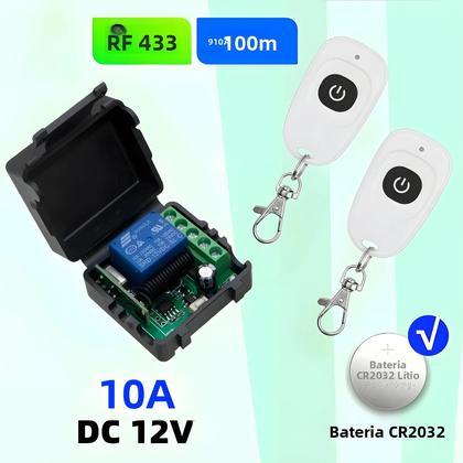 Imagem de Interruptor De Controle Remoto Sem Fio Universal RF 12V 1CH 433Mhz Módulo Receptor De Relé DIY