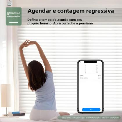Imagem de Interruptor De Cortina Inteligente WiFi Controle Remoto RF 433MHz Funciona Com Alexa Google Home