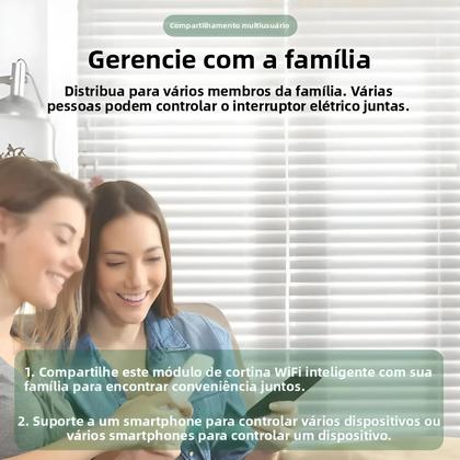 Imagem de Interruptor De Cortina Inteligente Wifi Tuya RF 433MHz Controle Por Voz Alexa Google Home Aplicativo