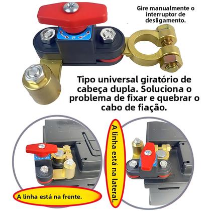 Imagem de Interruptor De Desconexão De Bateria Universal De Dupla Face Com Rotação Manual E Automática
