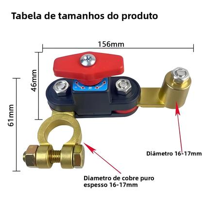 Imagem de Interruptor De Desconexão De Bateria Universal De Dupla Face Com Rotação Manual E Automática