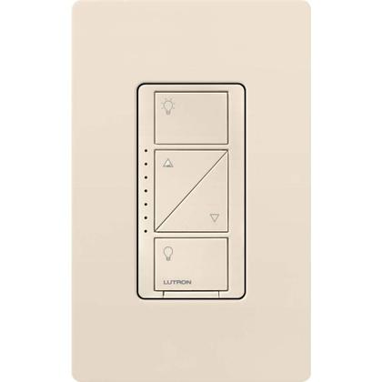 Imagem de Interruptor de dimmer inteligente Lutron Caseta 150 W LED, pacote com 2 unidades, amêndoa clara