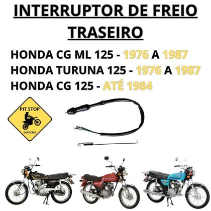 Imagem de Interruptor de freio traseiro honda cg ml turuna 125