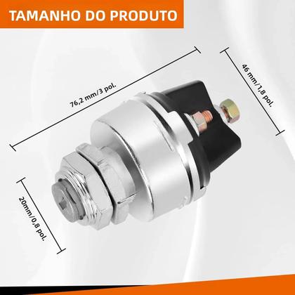 Imagem de Interruptor De Ignição Universal De 4 Posições 12v Para Trator, Empilhadeira, Caminhão, Carro,