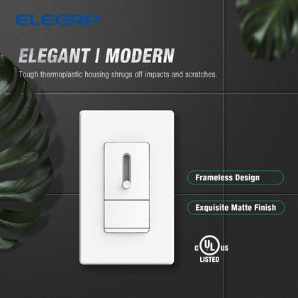 Imagem de Interruptor de intensidade ELEGRP Slide para LED regulável 150W, CFL 150W