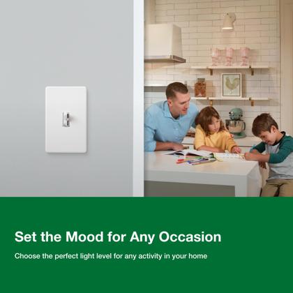 Imagem de Interruptor de intensidade Lutron Ariadni/Toggler LED+ 150W preto