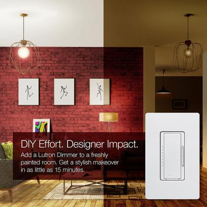Imagem de Interruptor de intensidade Lutron Maestro LED+ 150 W branco (pacote com 3)