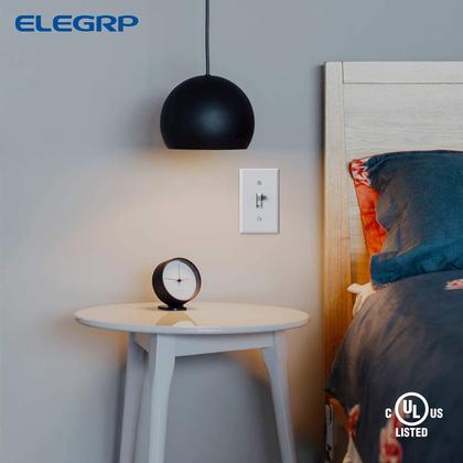 Imagem de Interruptor de luz alternativo ELEGRP de 3 vias 15A 120V AC com aterramento automático