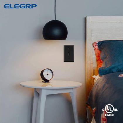 Imagem de Interruptor de luz alternativo ELEGRP de 3 vias 15A 120V AC com aterramento automático