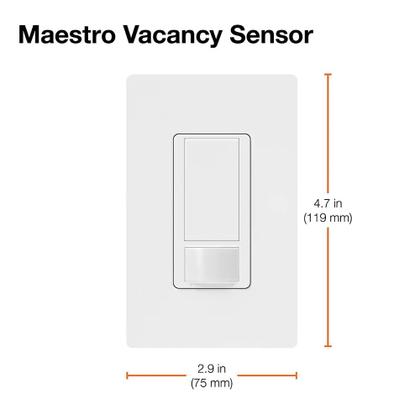 Imagem de Interruptor de luz com sensor de movimento Lutron Maestro Vacancy branco