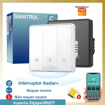 Imagem de Interruptor De Luz De Parede Com Sensor De Movimento Inteligente Zigbee Tuya Detecção De Presença