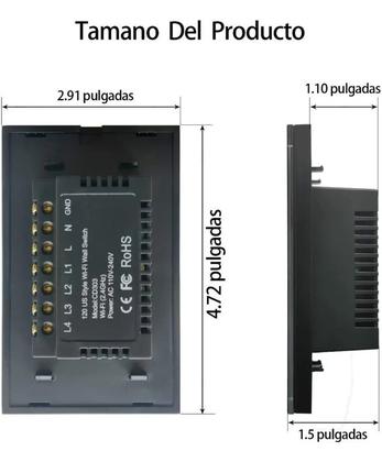 Imagem de Interruptor de luz de parede inteligente Wifi de 2 vias com cor opcional