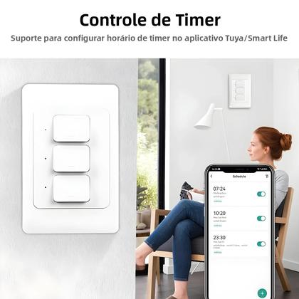 Imagem de Interruptor De Luz De Parede Inteligente WiFi Zigbee 100-240V 1/2/3 Gang Controle Remoto Alexa