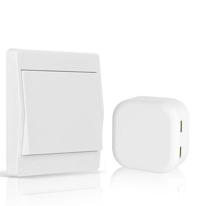 Imagem de Interruptor De Luz De Parede Sem Fio À Prova d'Água Com Controle Remoto, Botão De Pressão, Sem