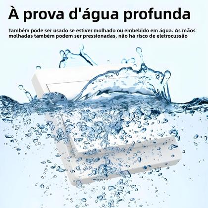 Imagem de Interruptor De Luz De Parede Sem Fio À Prova d'Água Com Controle Remoto, Botão De Pressão, Sem