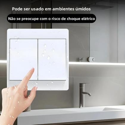 Imagem de Interruptor De Luz De Parede Sem Fio Com Geração De Energia Própria, À Prova d'Água IP44, Controle