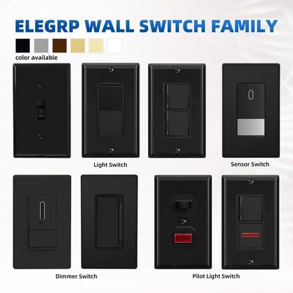 Imagem de Interruptor de luz ELEGRP de 3 vias 15A 120-277V AC com aterramento automático