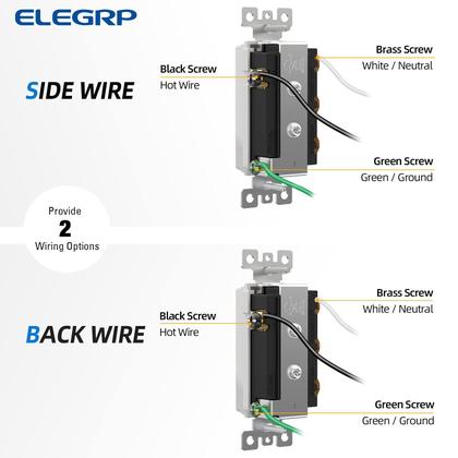 Imagem de Interruptor de luz ELEGRP Decorator Triple Rocker 15A 120V branco