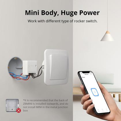 Imagem de Interruptor de luz inteligente SONOFF ZBMINI ZigBee 3.0, pacote com 2