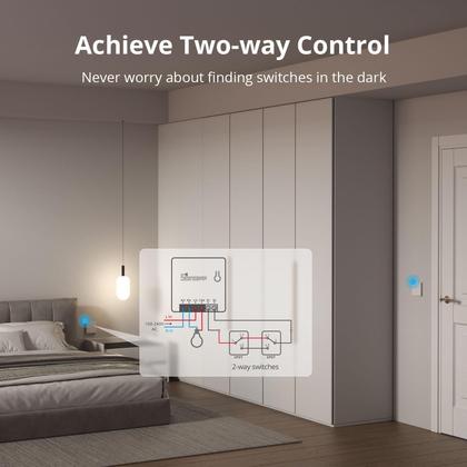 Imagem de Interruptor de luz inteligente SONOFF ZBMINI ZigBee 3.0, pacote com 2