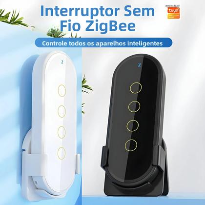 Imagem de Interruptor De Luz Inteligente Tuya ZigBee De 4 Gangues Com Controle Remoto Por Toque E 12 Cenas via