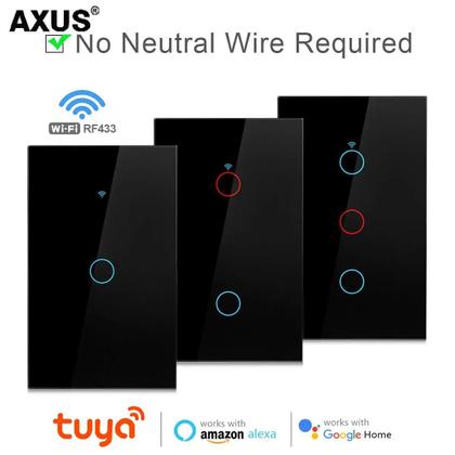 Imagem de Interruptor De Luz Inteligente Wi-Fi 1/2/3/4 Gangue Sem Fio Neutro Necessário Funciona Com Alexa E